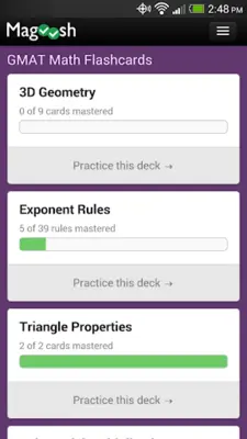 GMAT Math Flashcards android App screenshot 10